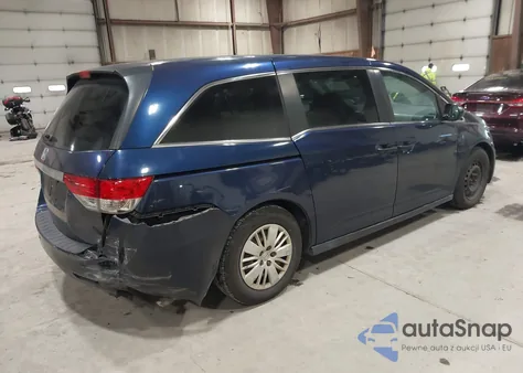 2014 Honda Odyssey Lx z USA, uszkodzony, nr VIN 5FNRL5H2XEB067764